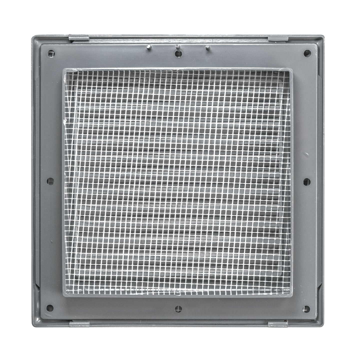 Grey Duo Smart Louvre Vent with Fly Mesh, 135mm x 135mm