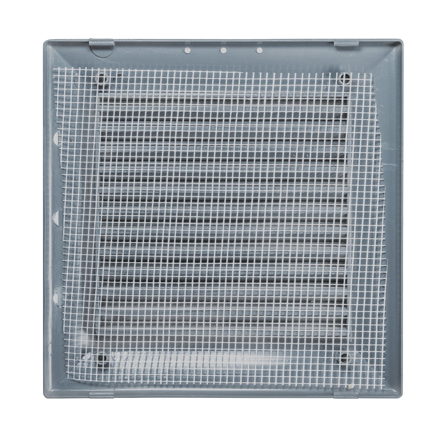 Grey Duo Smart Louvre Vent with Fly Mesh, 135mm x 135mm