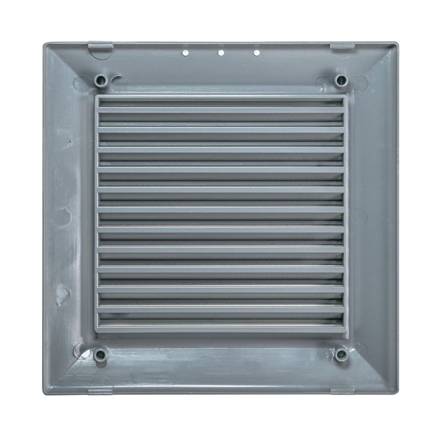Grey Duo Smart Louvre Vent with Fly Mesh, 135mm x 135mm