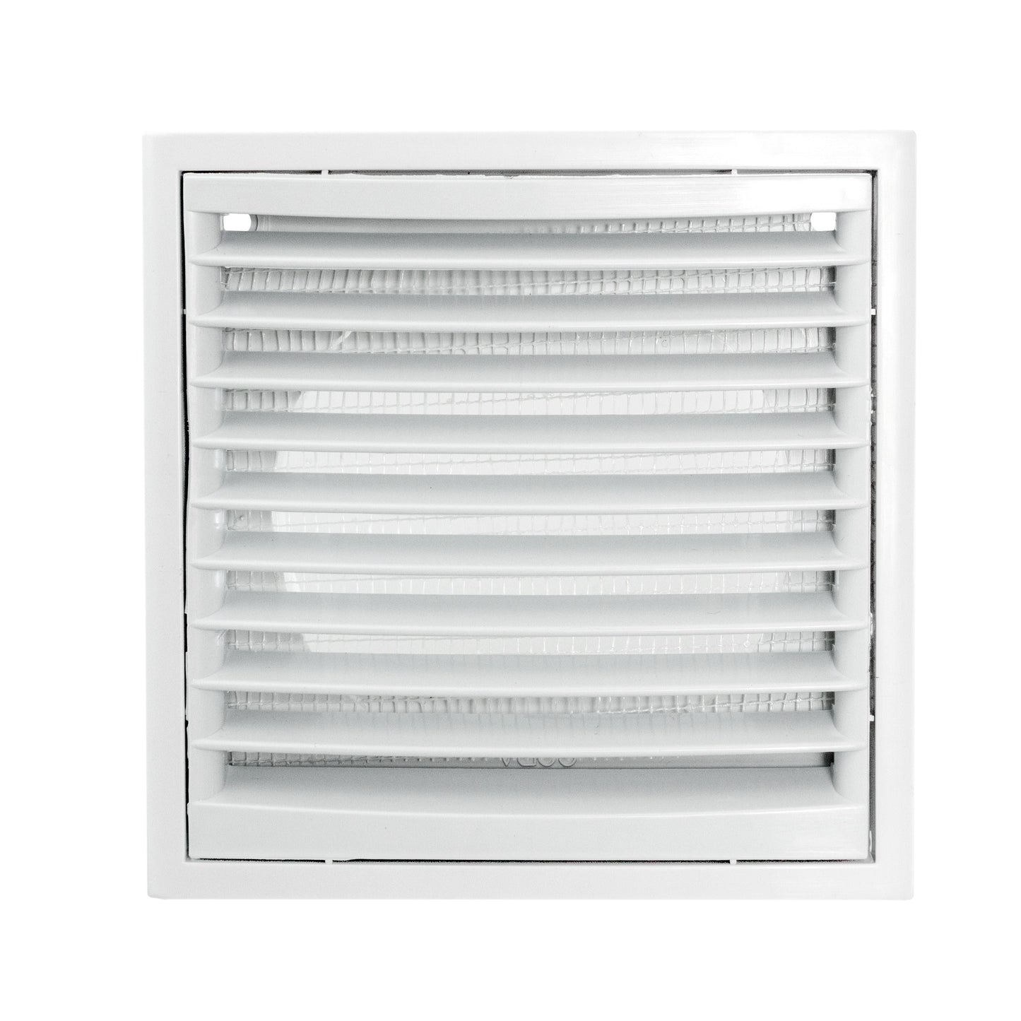 White External Louvre Vent with Fly Screen, 100mm x 125mm