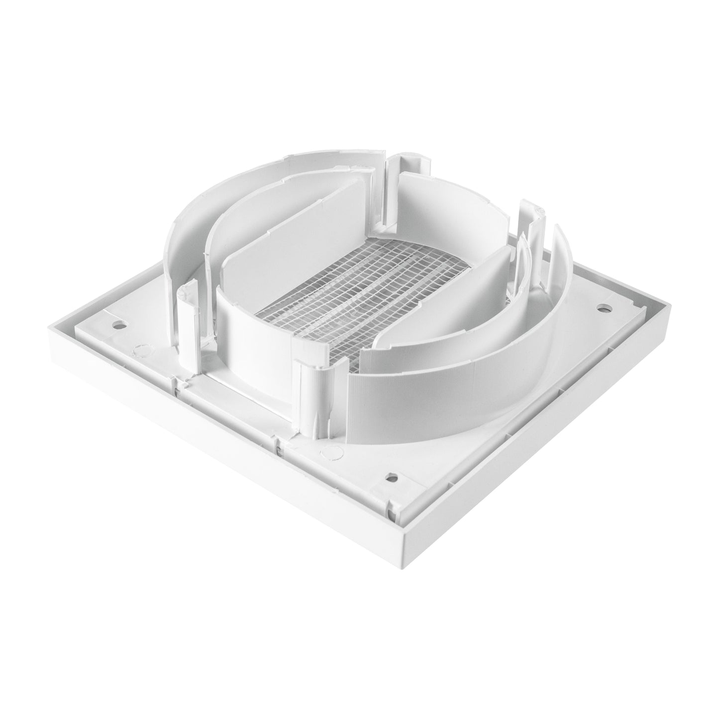 White External Louvre Vent with Fly Screen, 100mm x 125mm