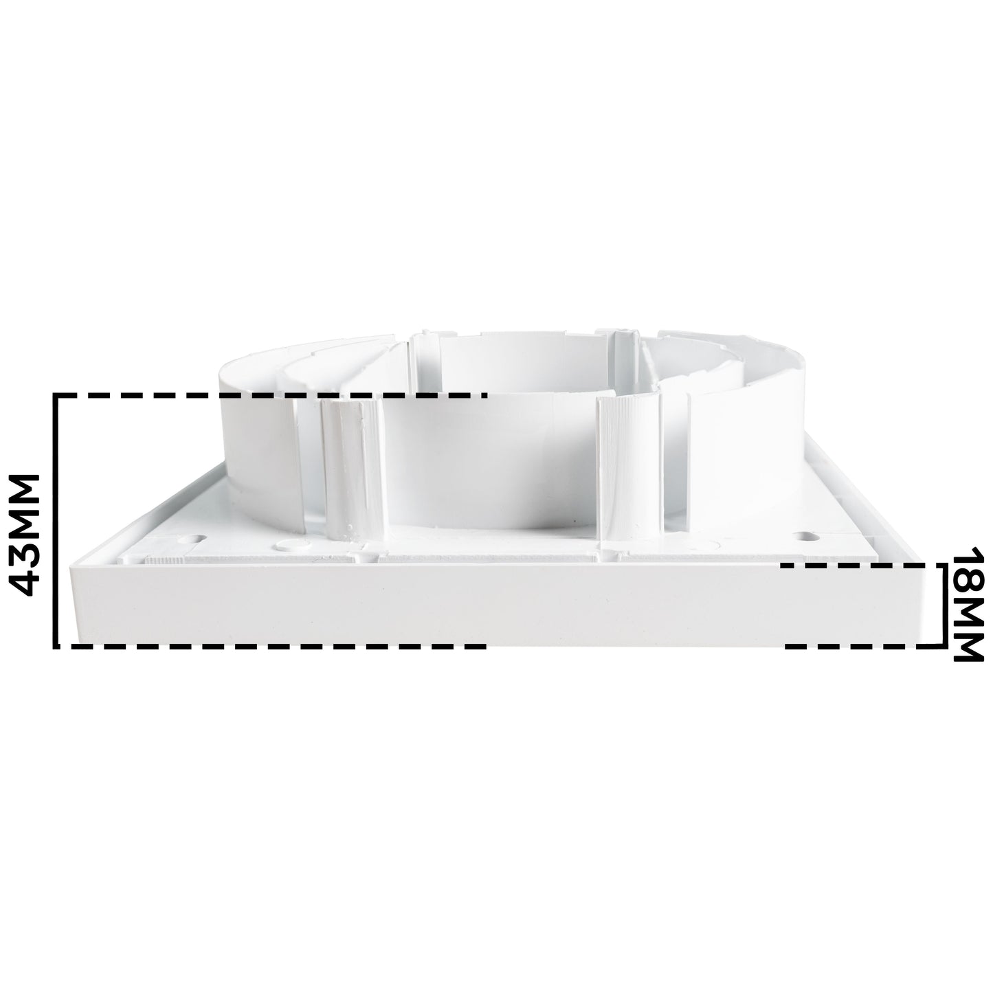 White External Louvre Vent with Fly Screen, 100mm x 125mm