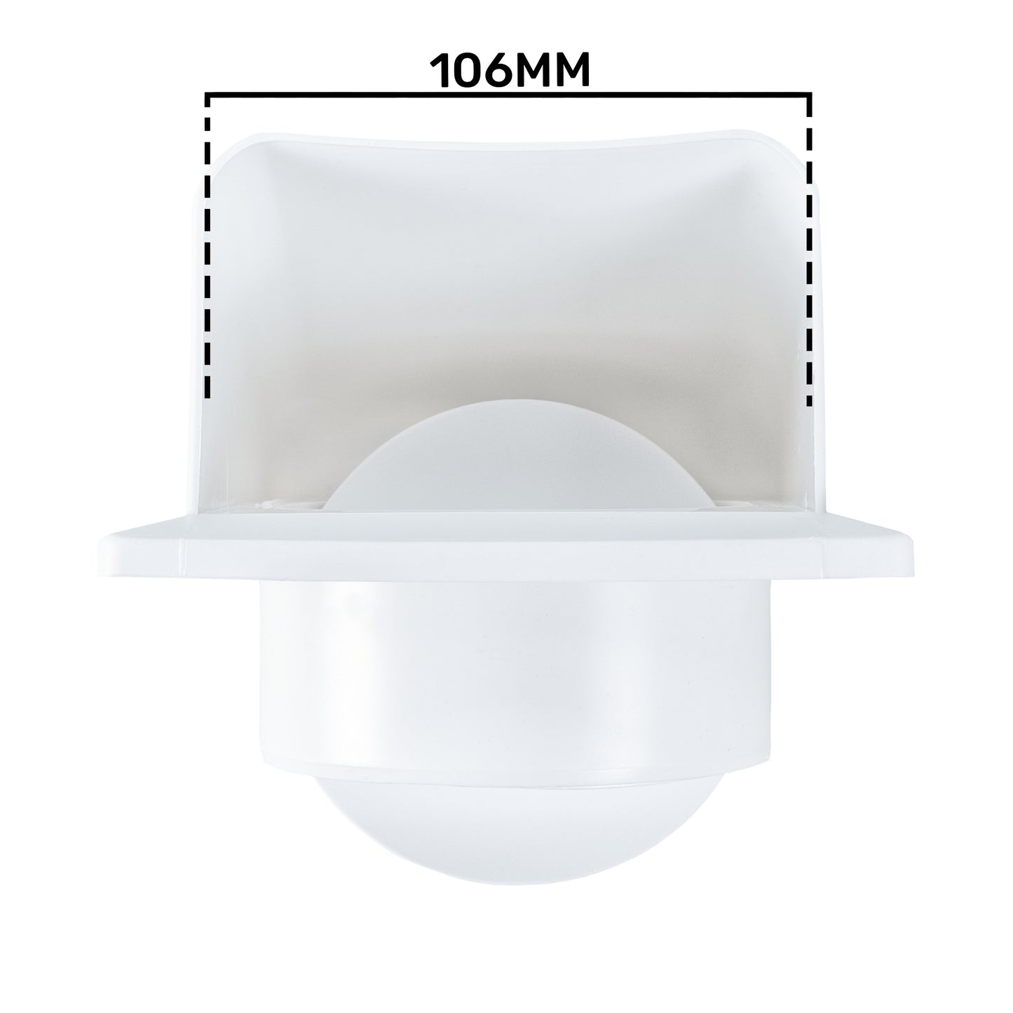 External Air Vent 100mm Hooded Duct Cover Gravity Flap Cowl Grille
