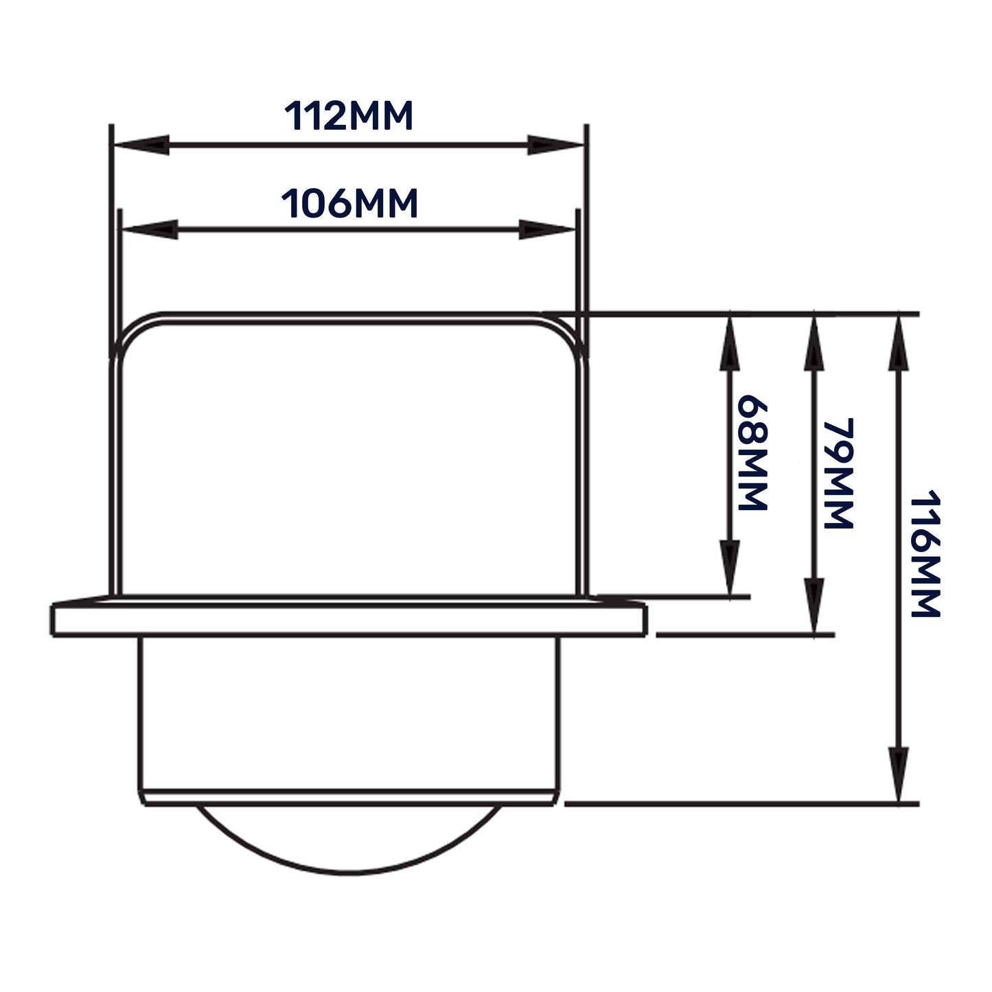 External Air Vent 100mm Hooded Duct Cover Gravity Flap Cowl Grille