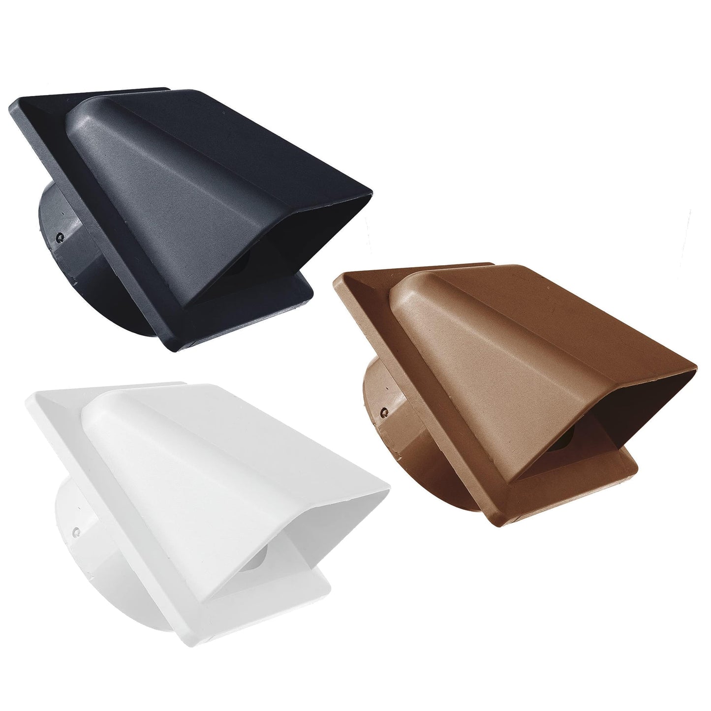 External Air Vent 100mm Hooded Duct Cover Gravity Flap Cowl Grille