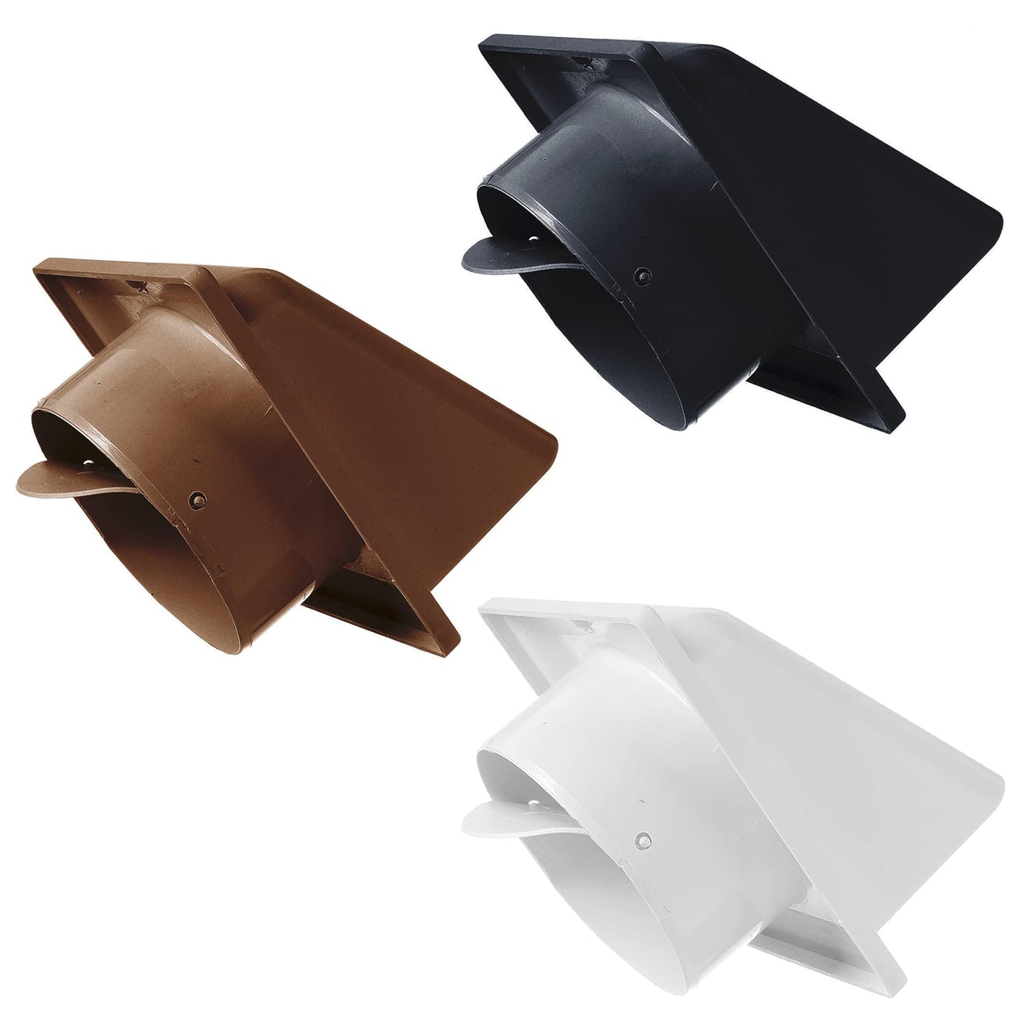 External Air Vent 100mm Hooded Duct Cover Gravity Flap Cowl Grille