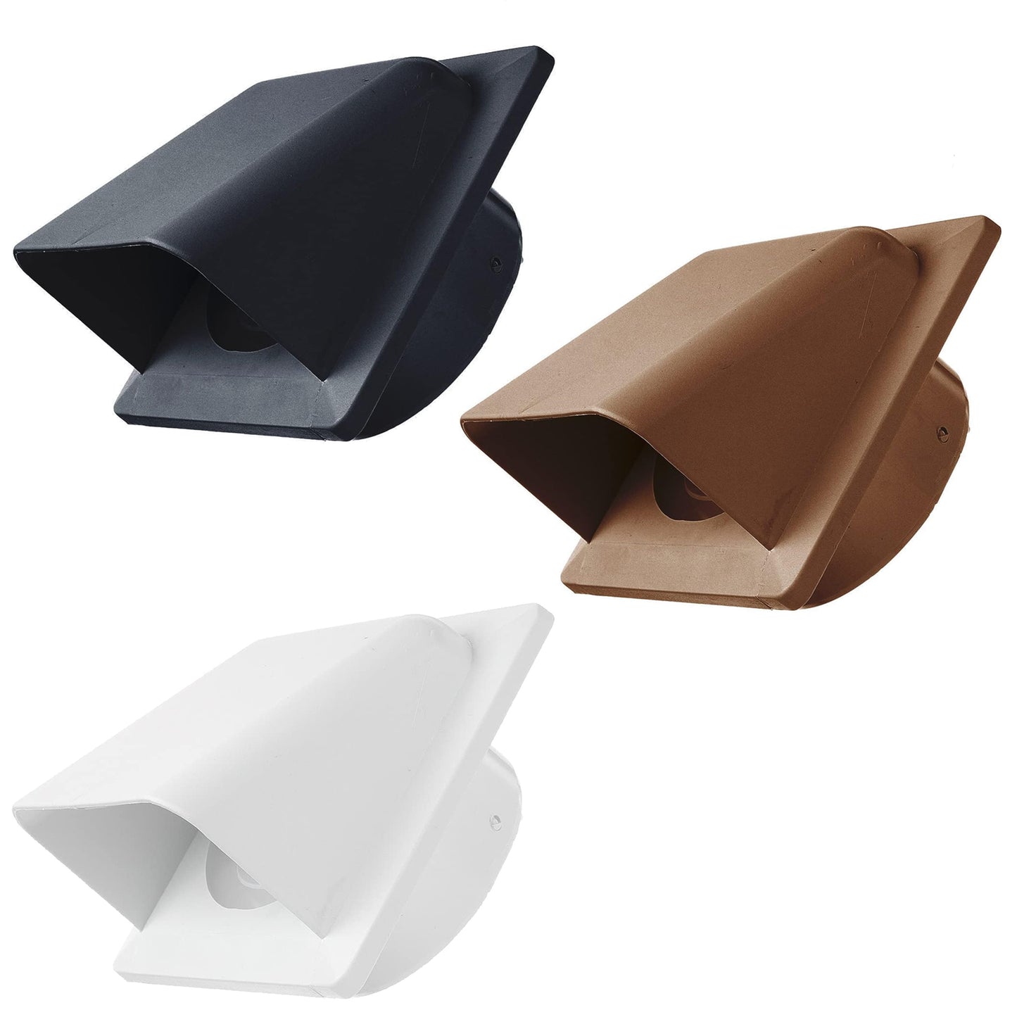 External Air Vent 100mm Hooded Duct Cover Gravity Flap Cowl Grille