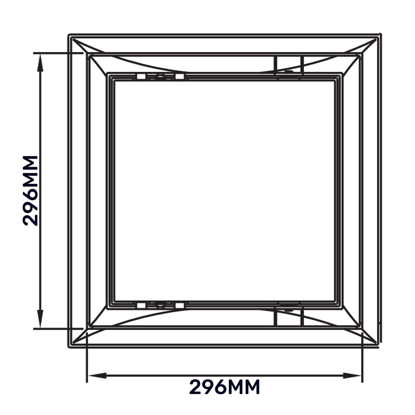White Access Panel Service Door, 300mm x 300mm