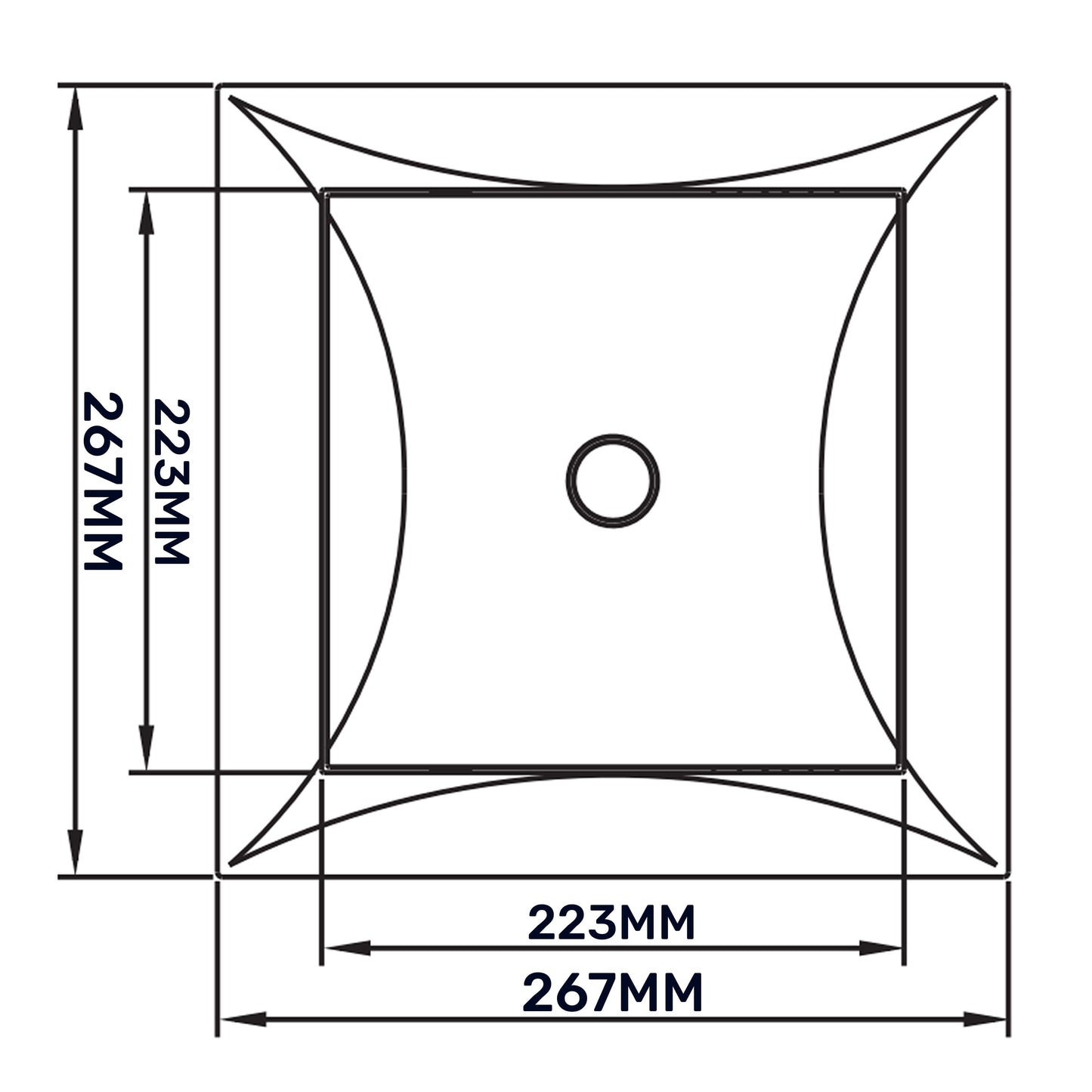 White Access Panel Service Door, 250mm x 250mm