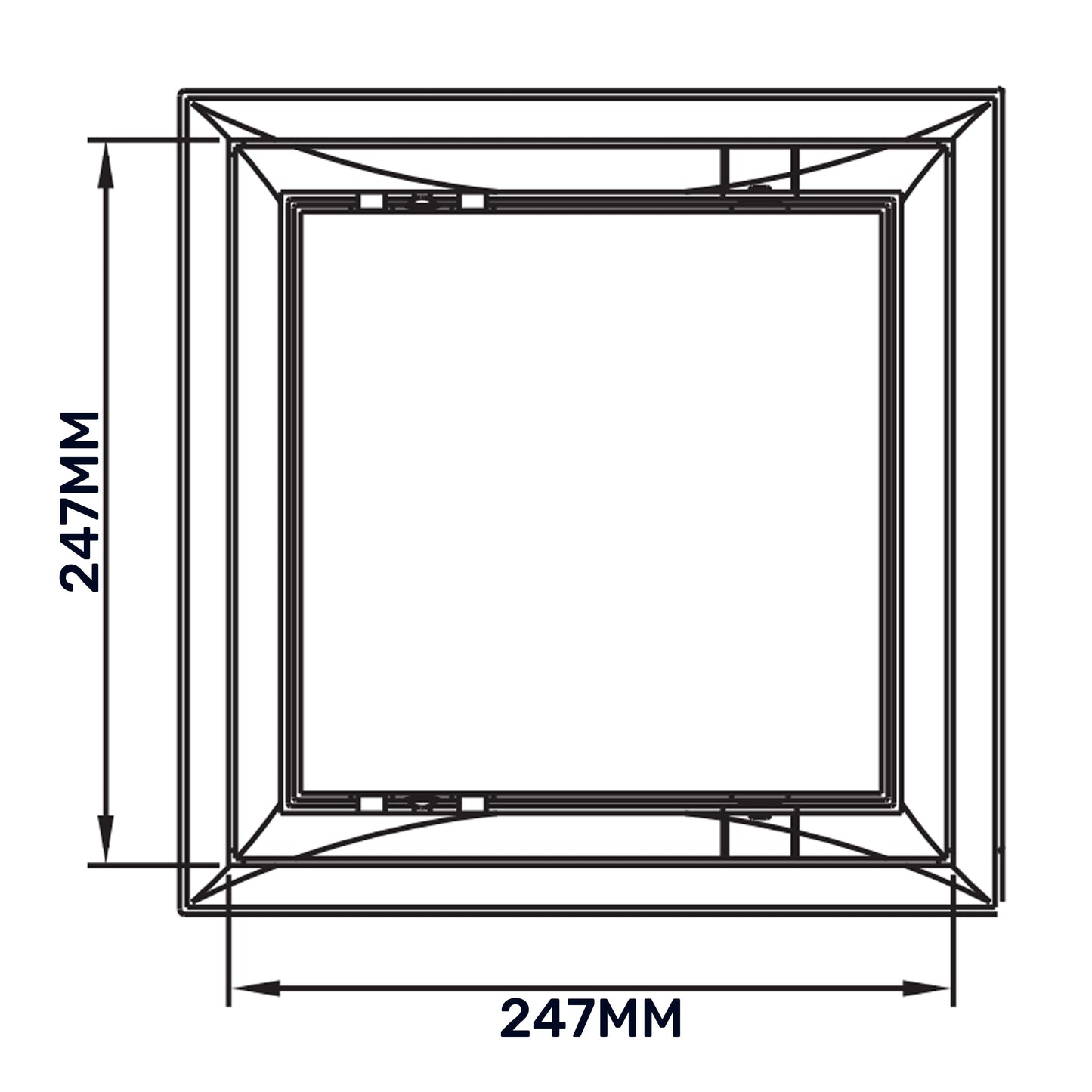 White Access Panel Service Door, 250mm x 250mm