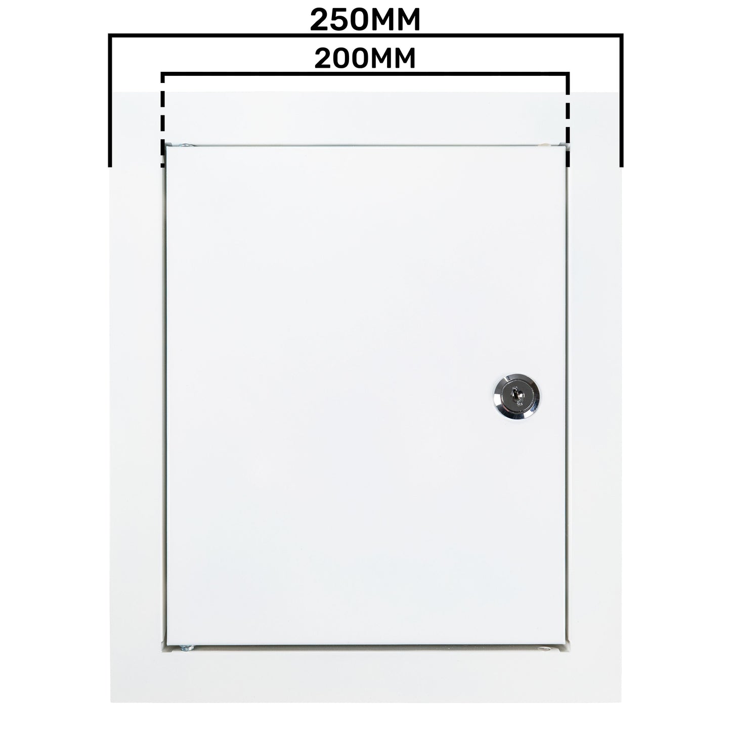 Lockable White Access Panel Service Door, 200mm x 250mm