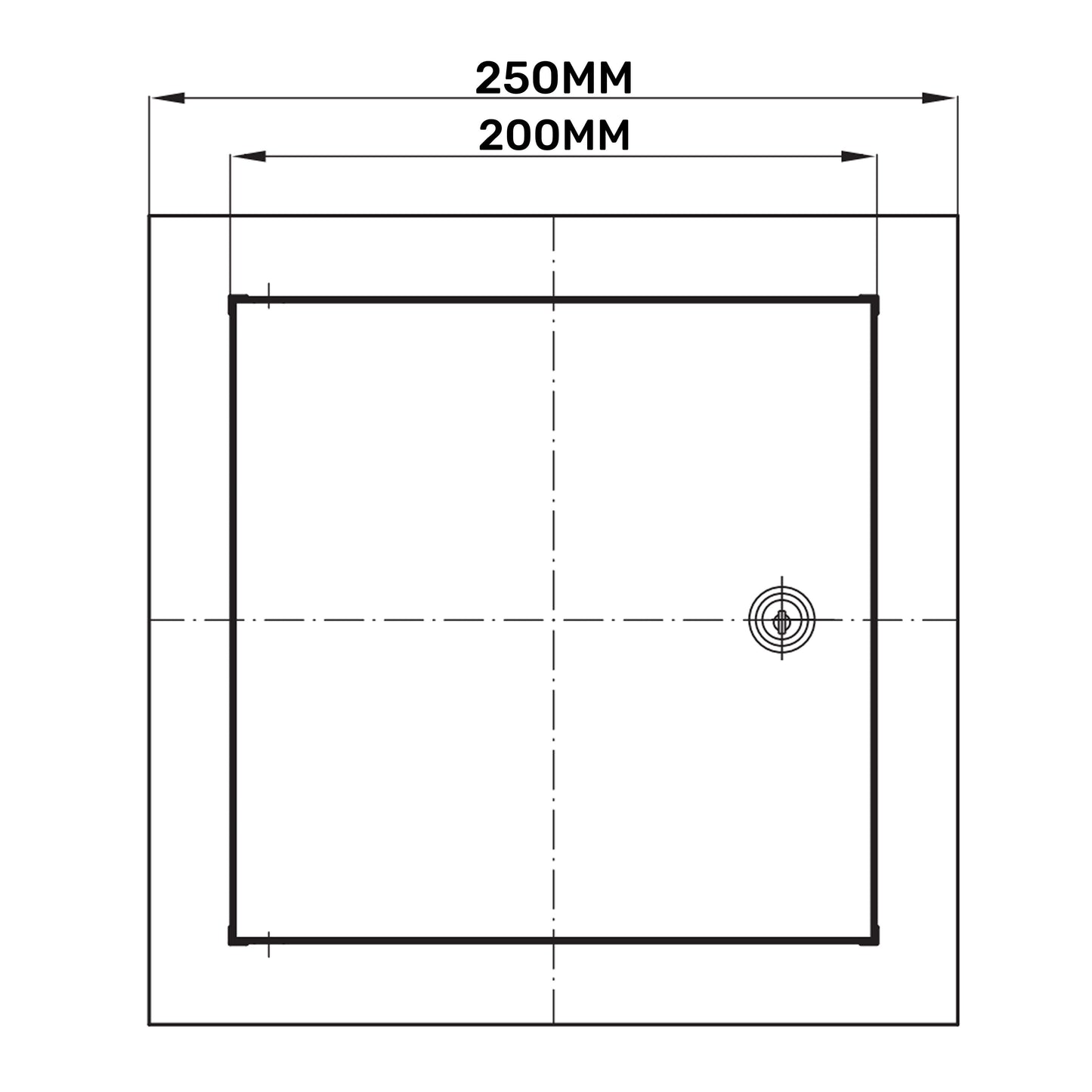 Lockable White Access Panel Service Door, 200mm x 300mm