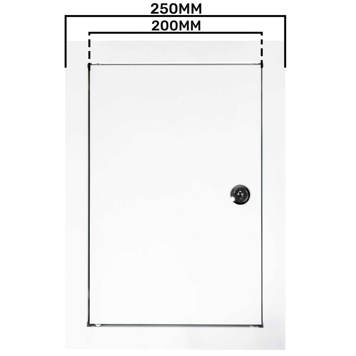 Lockable White Access Panel Service Door, 200mm x 300mm