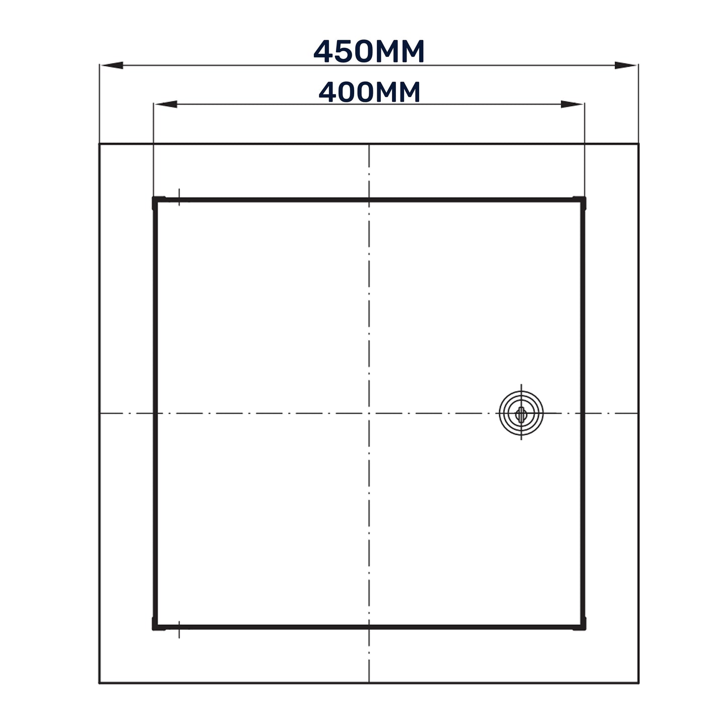 Lockable White Access Panel Service Door, 400mm x 400mm