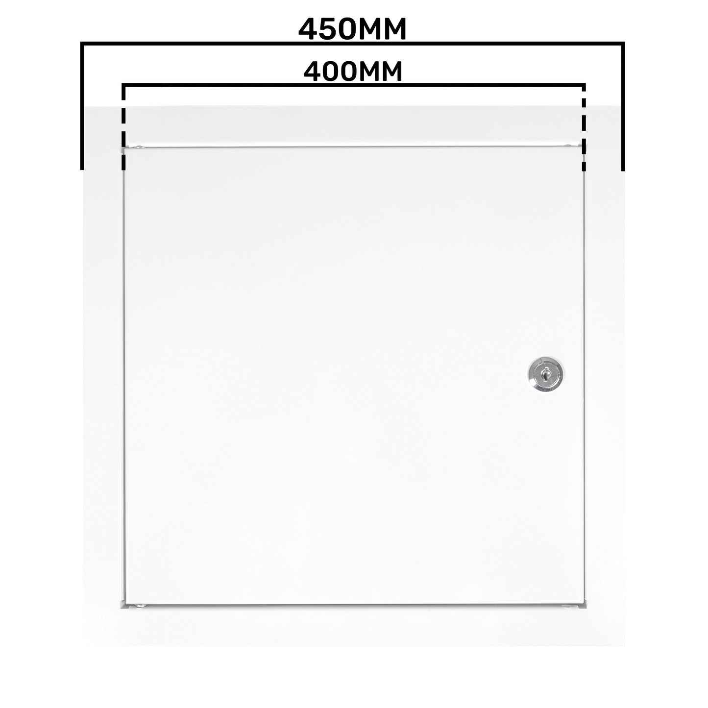Lockable White Access Panel Service Door, 400mm x 400mm