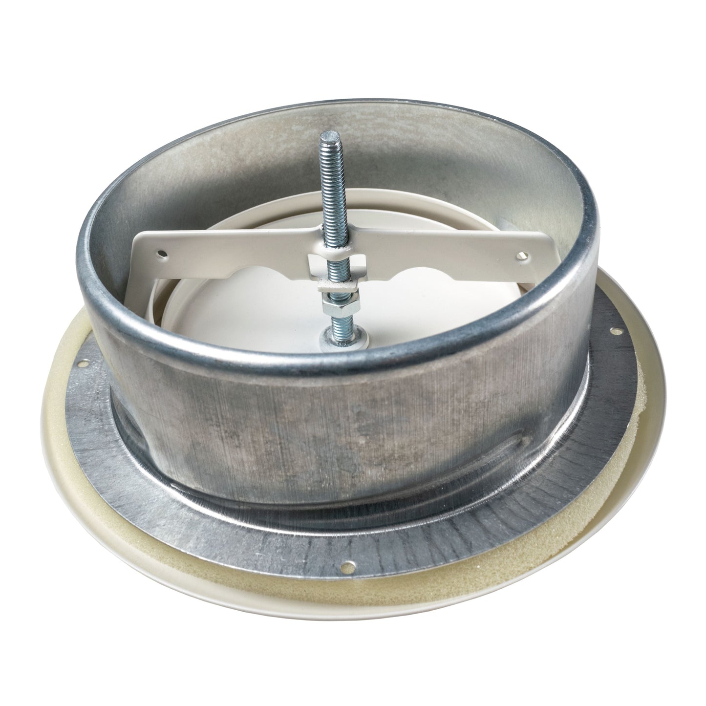 White Metal Anemostat Intake Ceiling Valve, 125mm