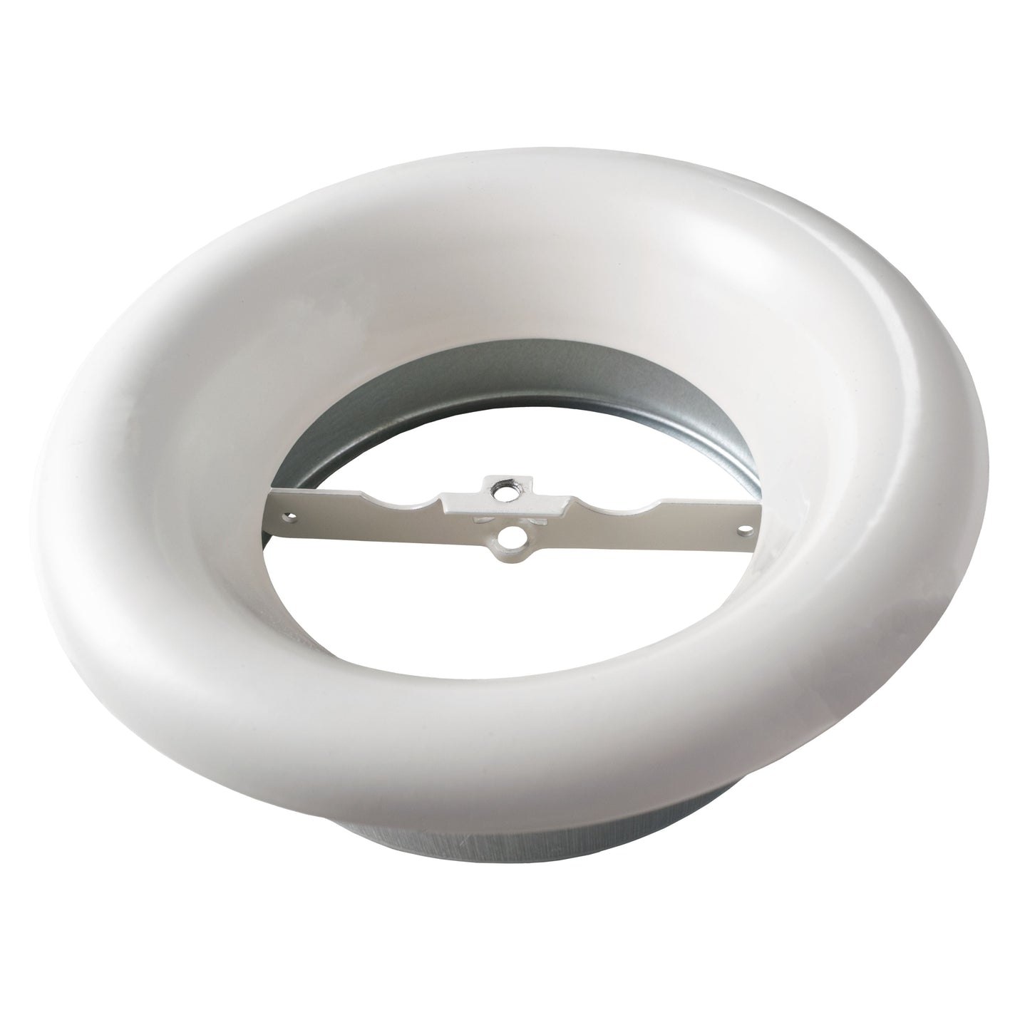 White Metal Anemostat Intake Ceiling Valve, 125mm