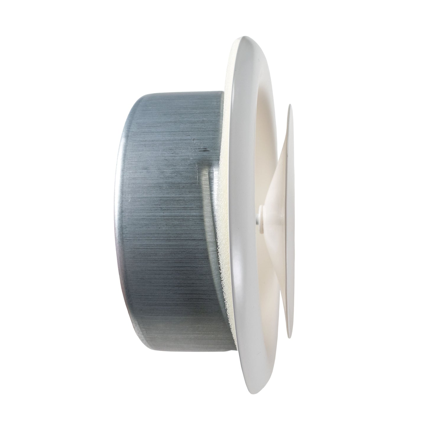 White Metal Anemostat Intake Ceiling Valve, 125mm