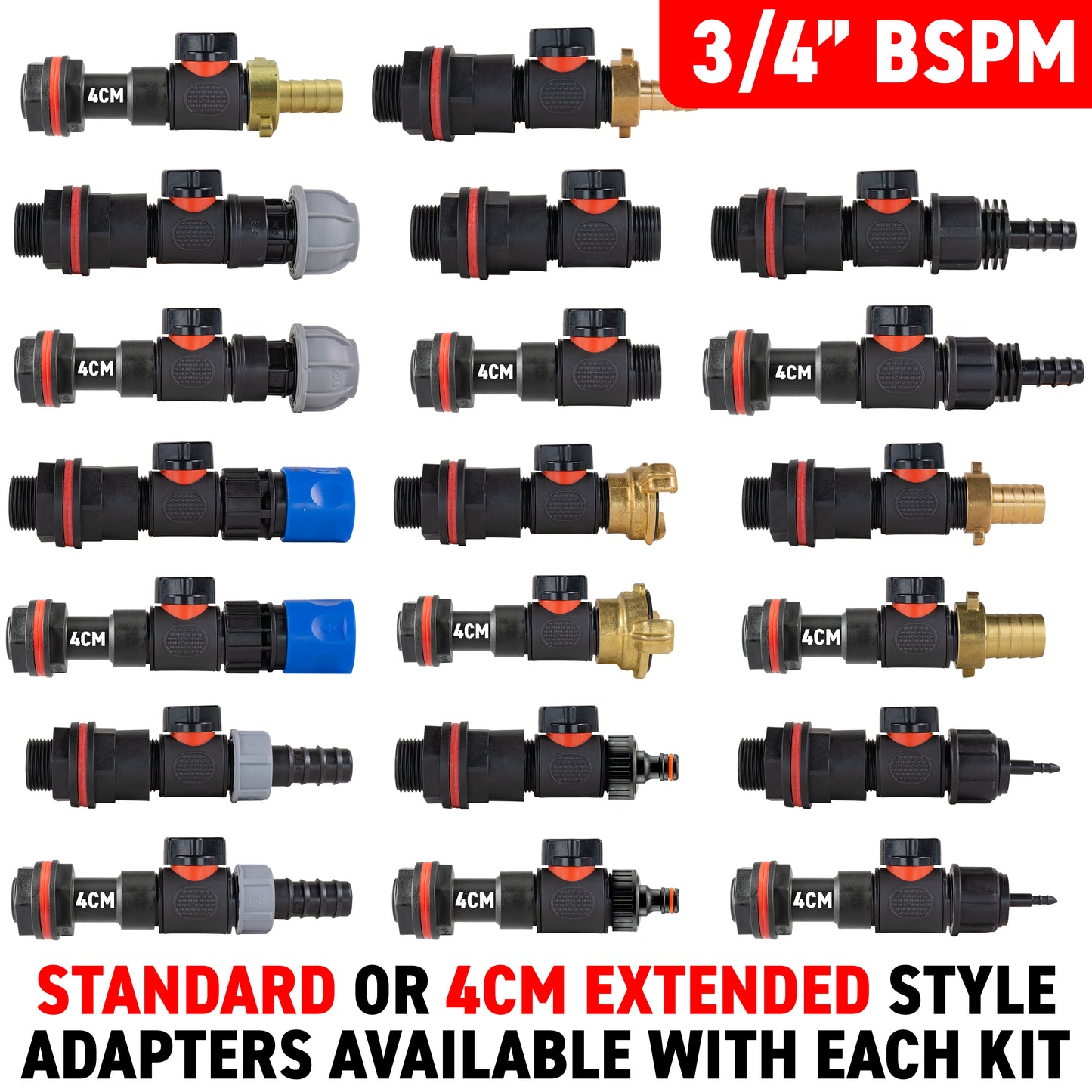 Water Butt Adapter + PVC Valve
