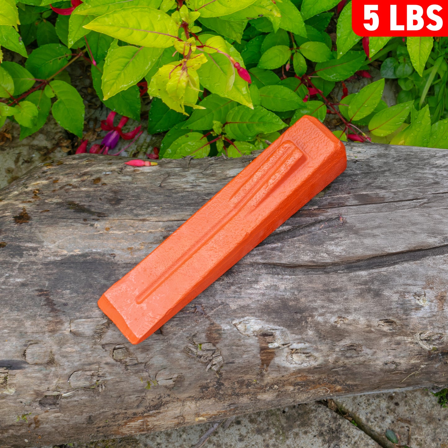 Red 5LBS Wood Log Splitting Spike Wedge
