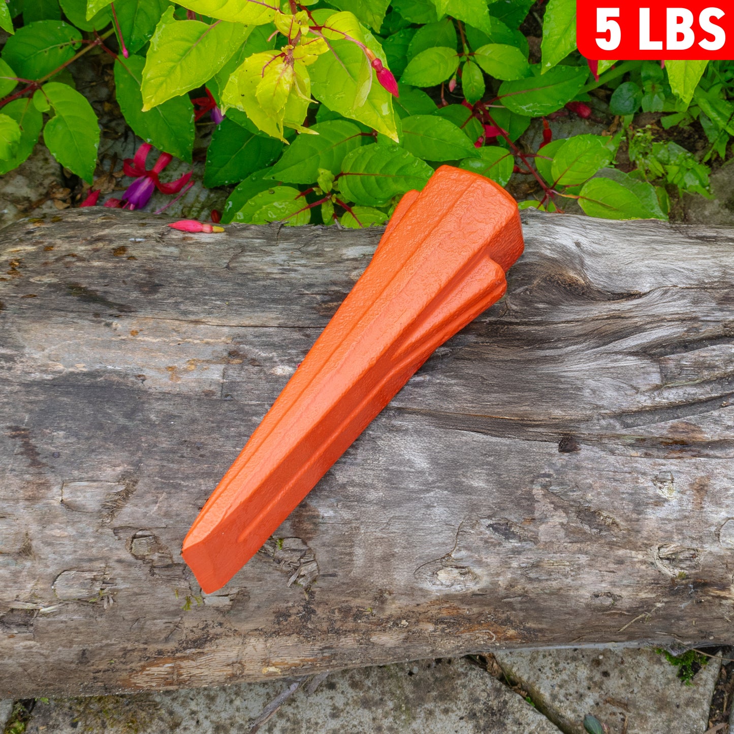 Red 5LBS Wood Log Splitting Spike Wedge