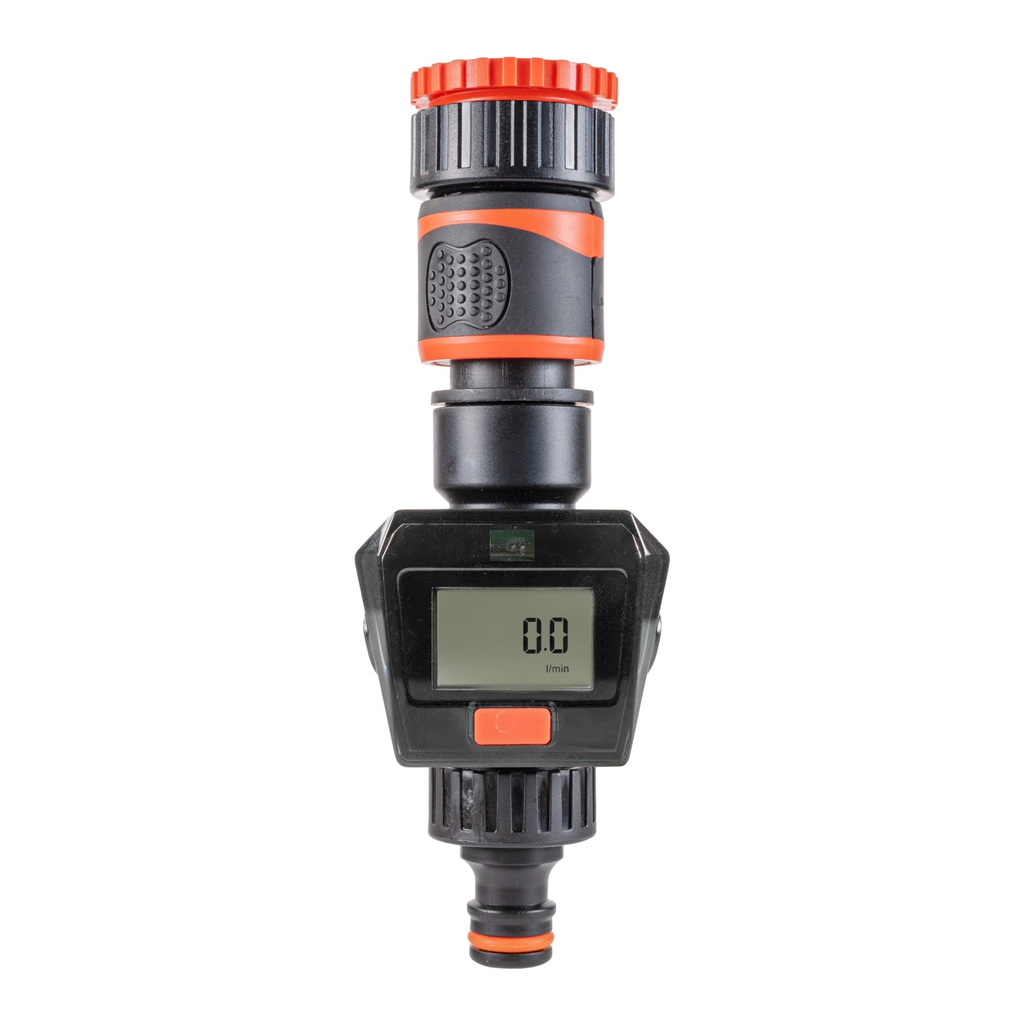 Water Flow Meter, Orange & Black