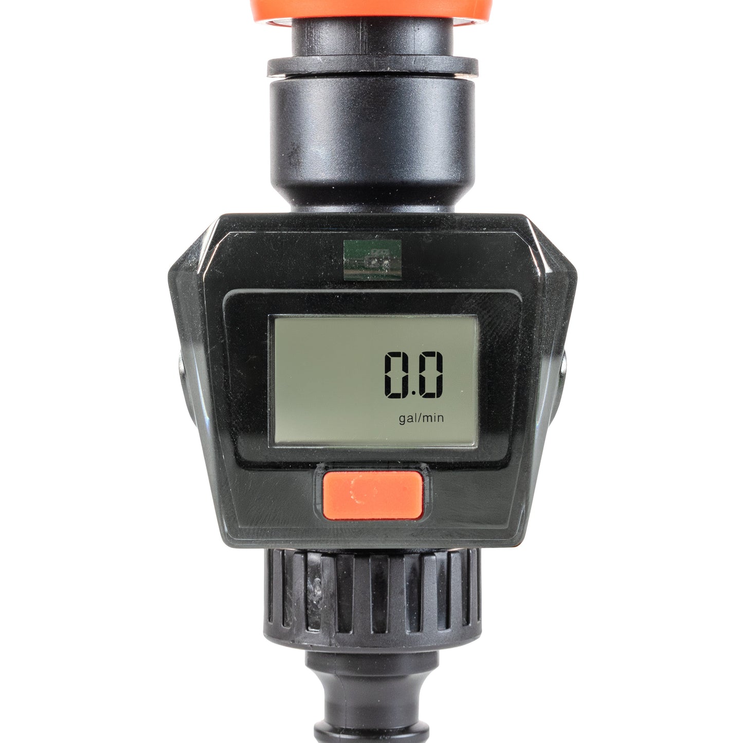 Water Flow Meter, Orange & Black