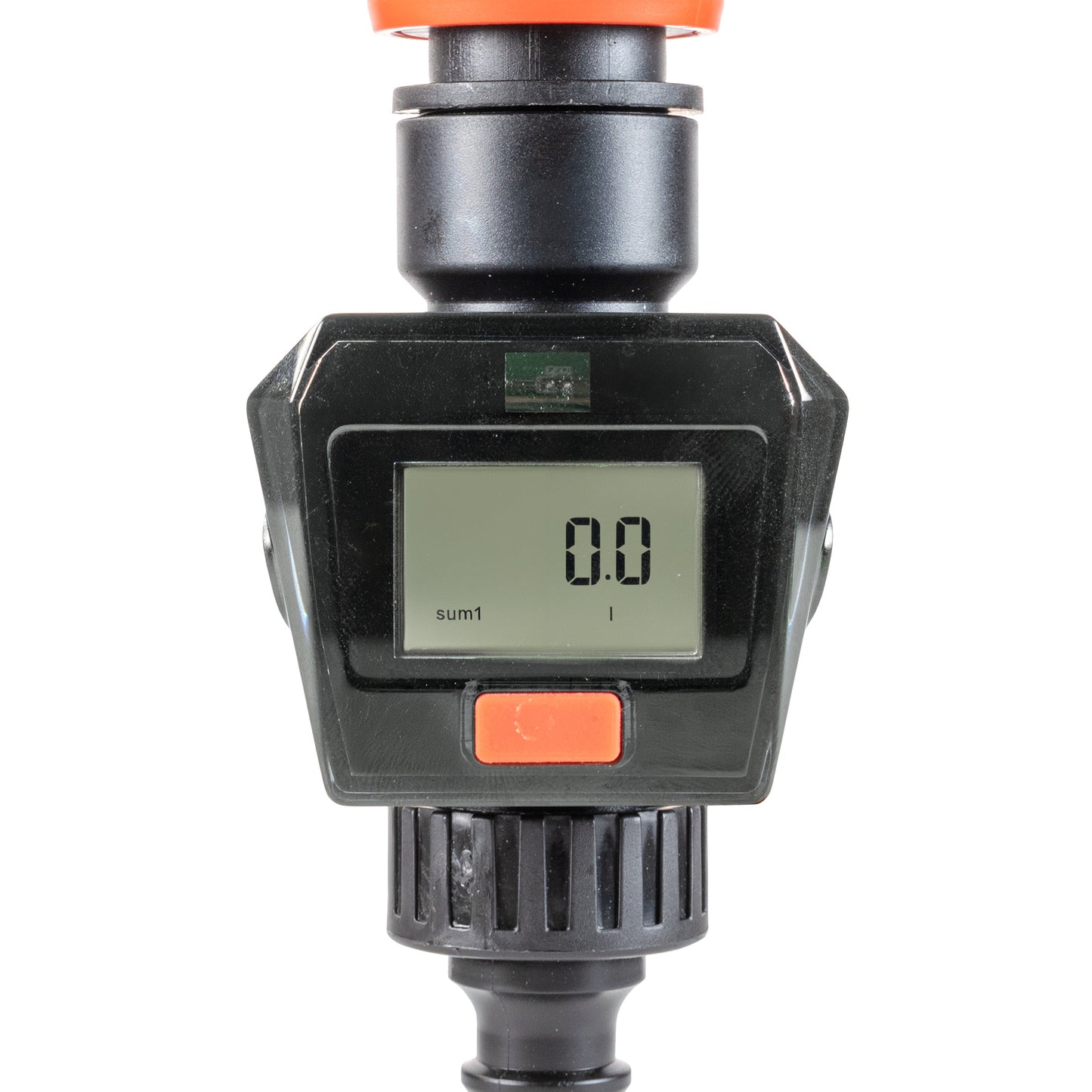 Water Flow Meter, Orange & Black