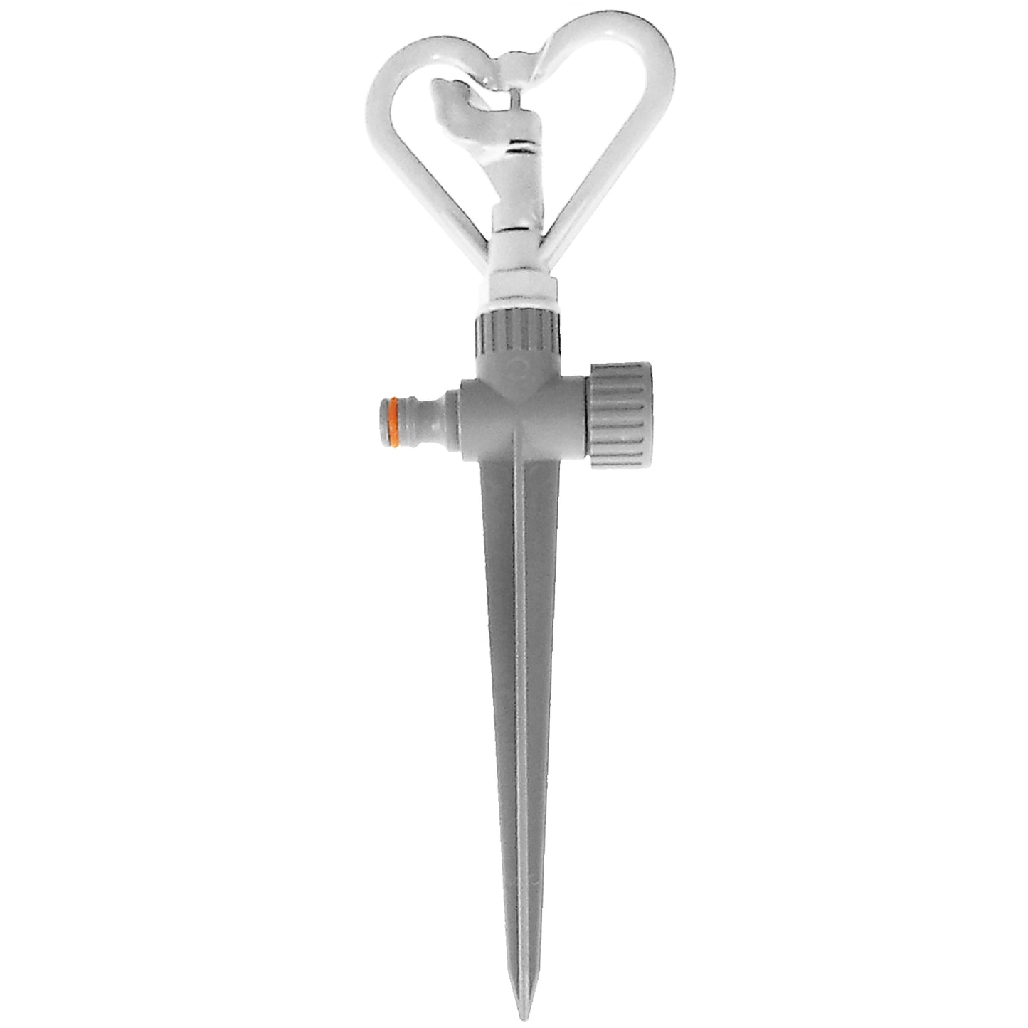 Rotary Butterfly Lawn Sprinkler on Spike, White line