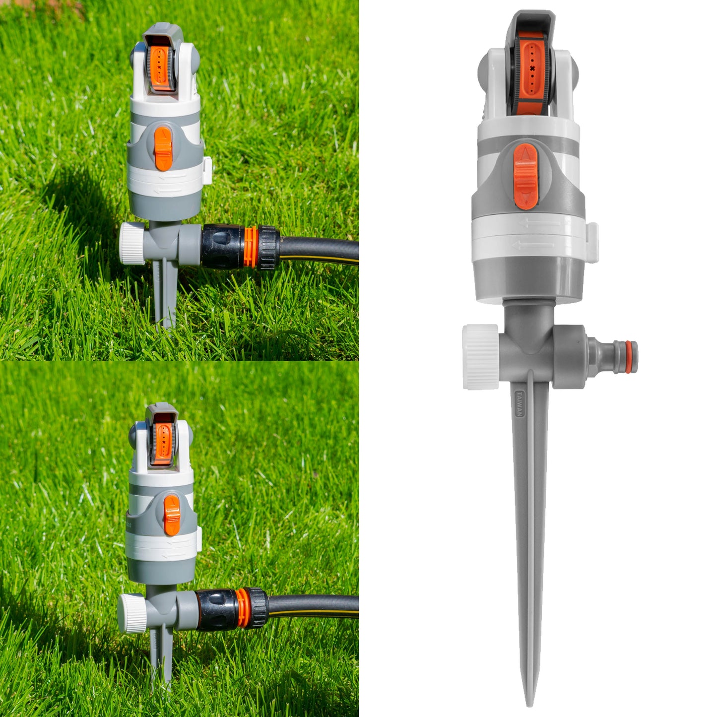 4-Pattern Gear Drive Sprinkler, White line