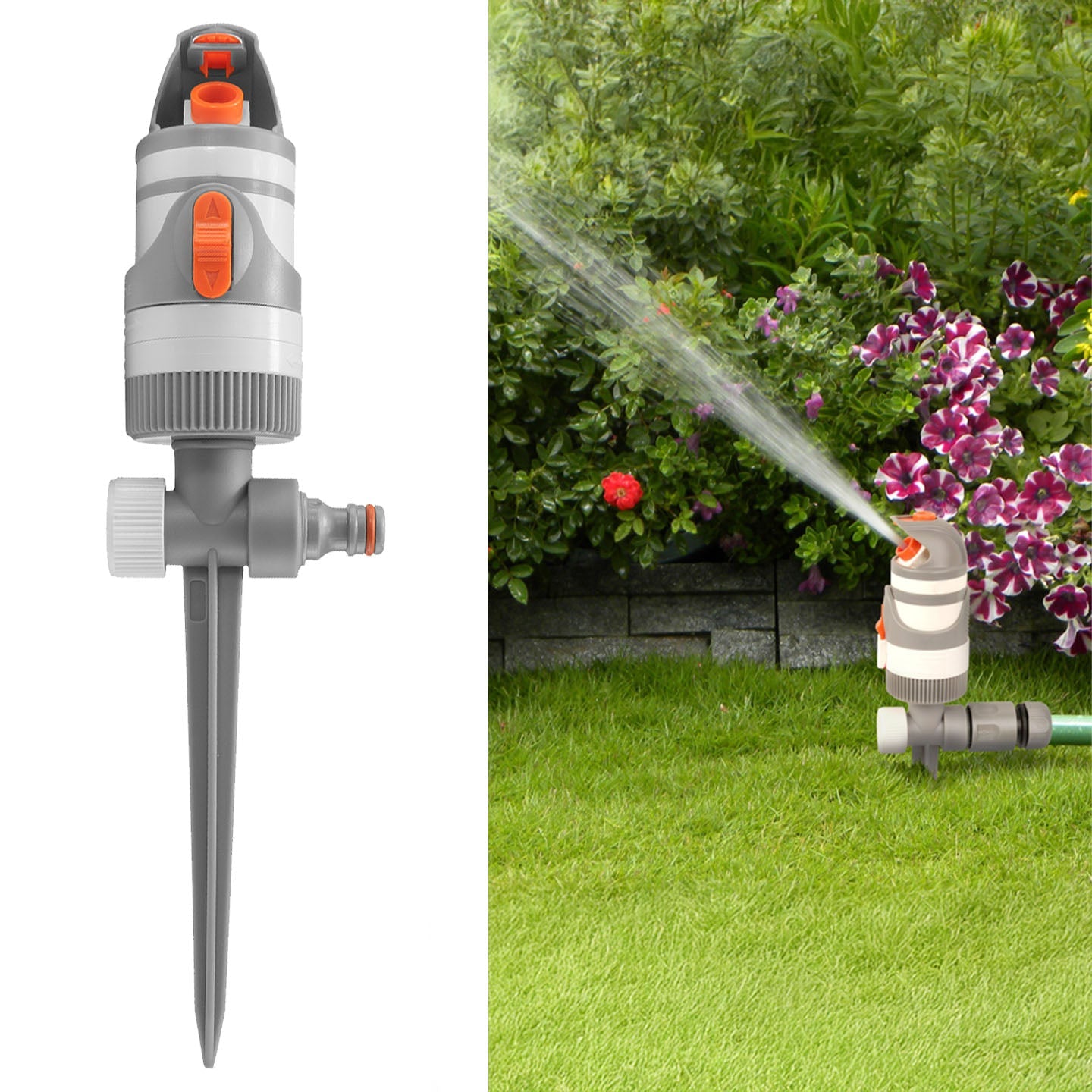 2-Pattern Gear Drive Sprinkler, White line