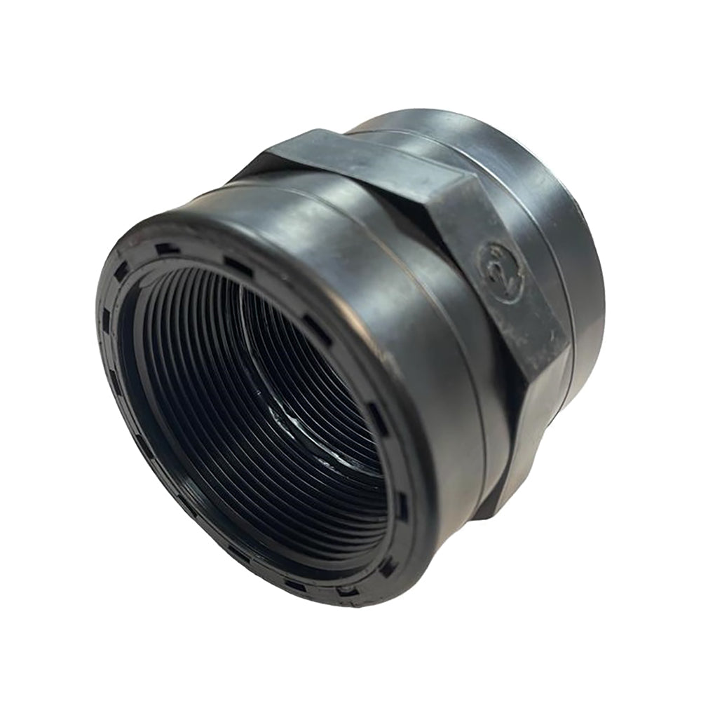 Polypropylene Straight Inline Socket Connector, 2"