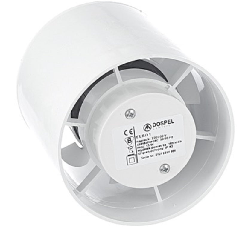 Euro Axial Bathroom Extraction Fan, 100mm