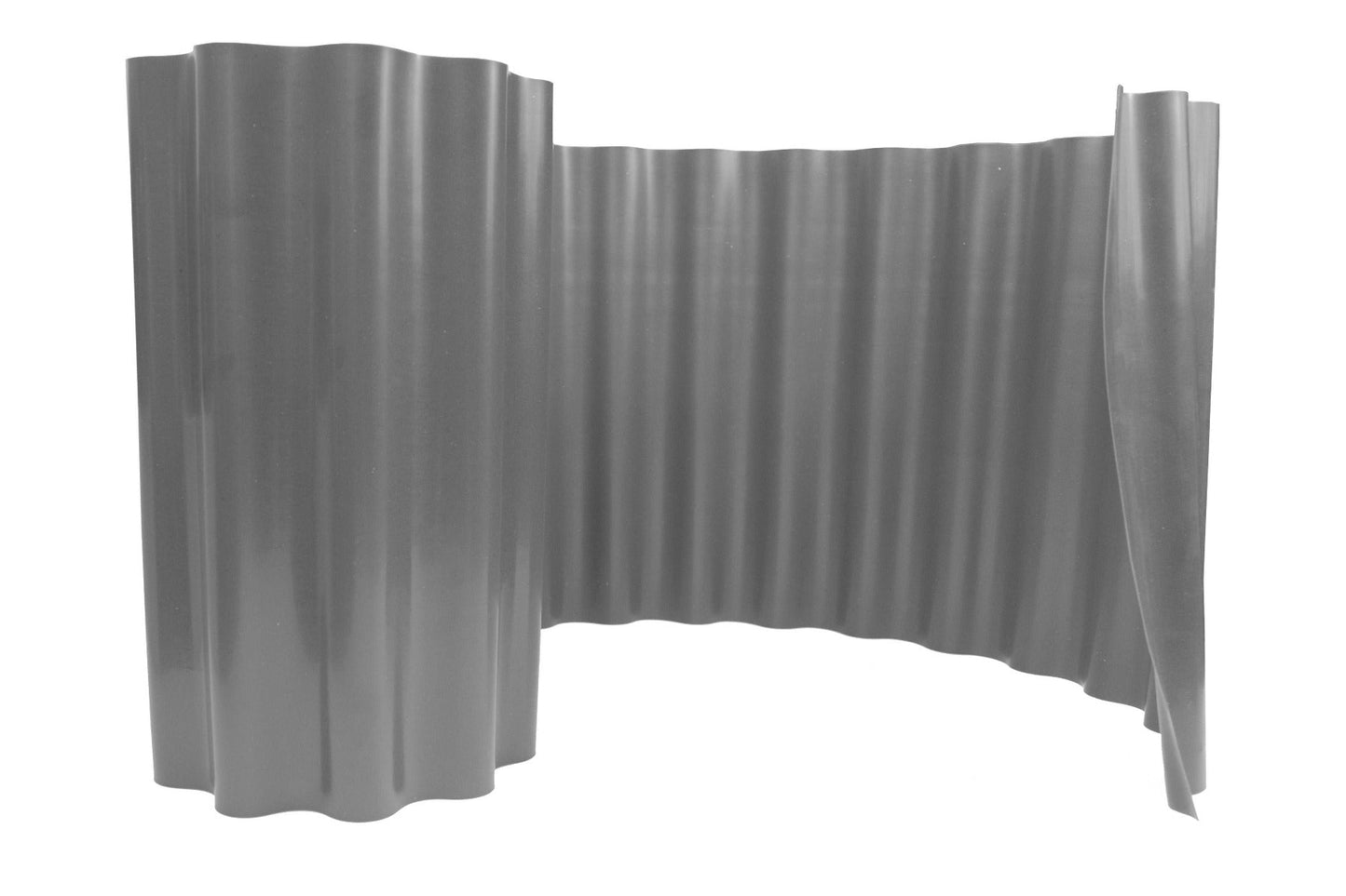 Light Grey Crinkled Flexible Lawn Edging, 20cm Height