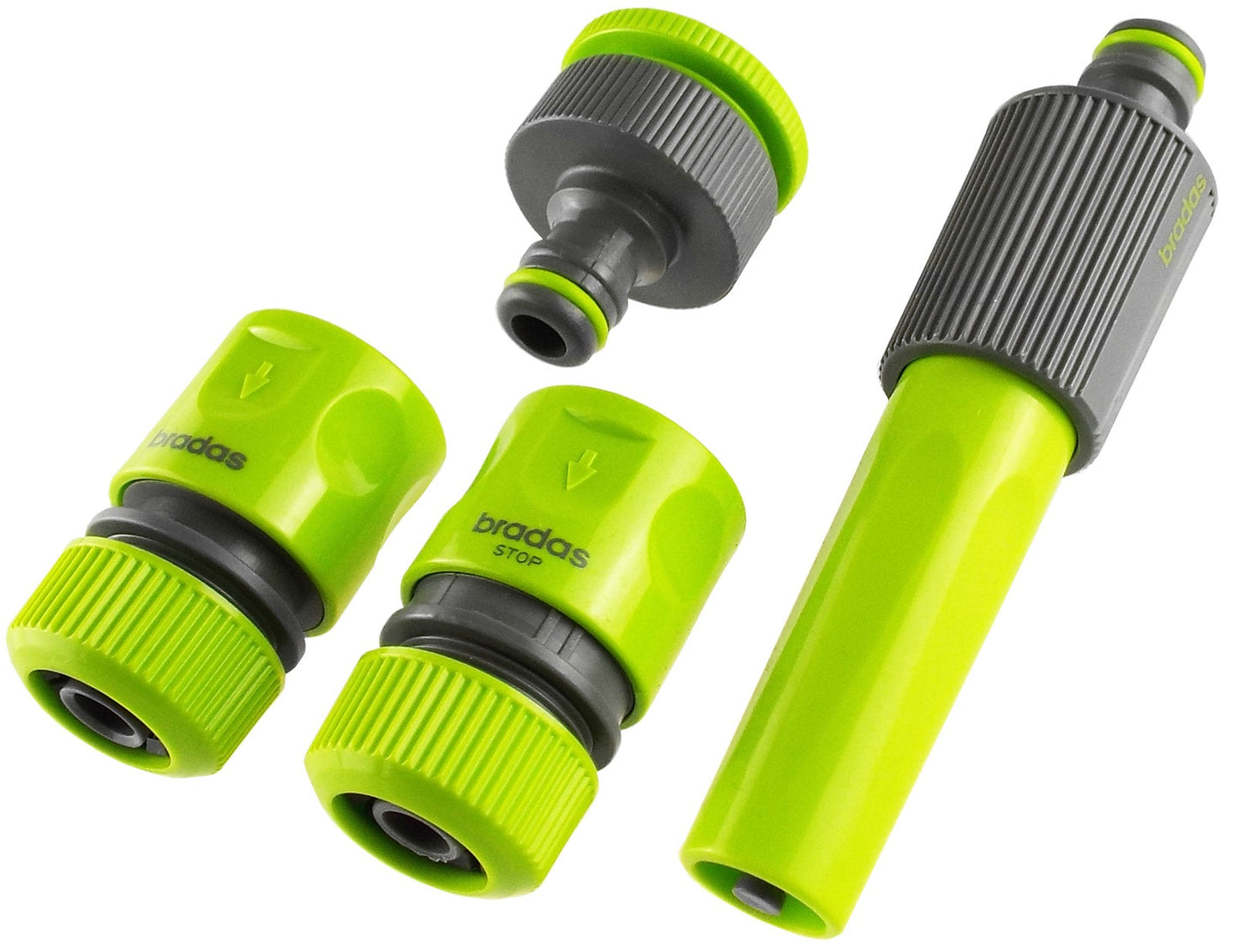 Hose Connectors Set with Nozzle, Lime