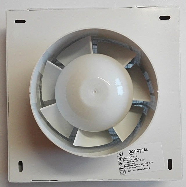 Rico Axial Bathroom Extraction Fan with Timer, 100mm