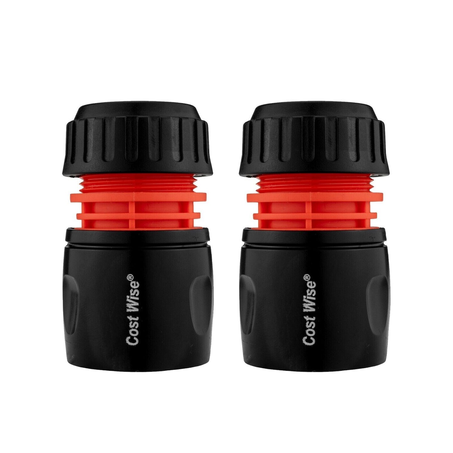 1/2" Garden Hosepipe Quick Release Connectors (2x Pack)