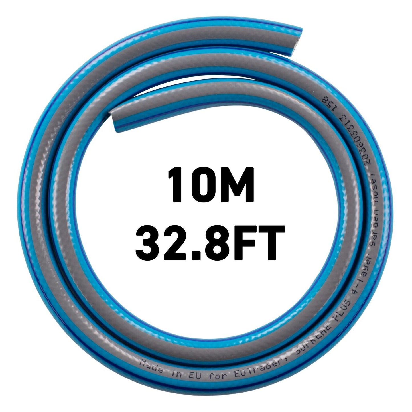 10m Blue Supreme+ 1/2″ Reinforced Garden Hose, 4-Layer