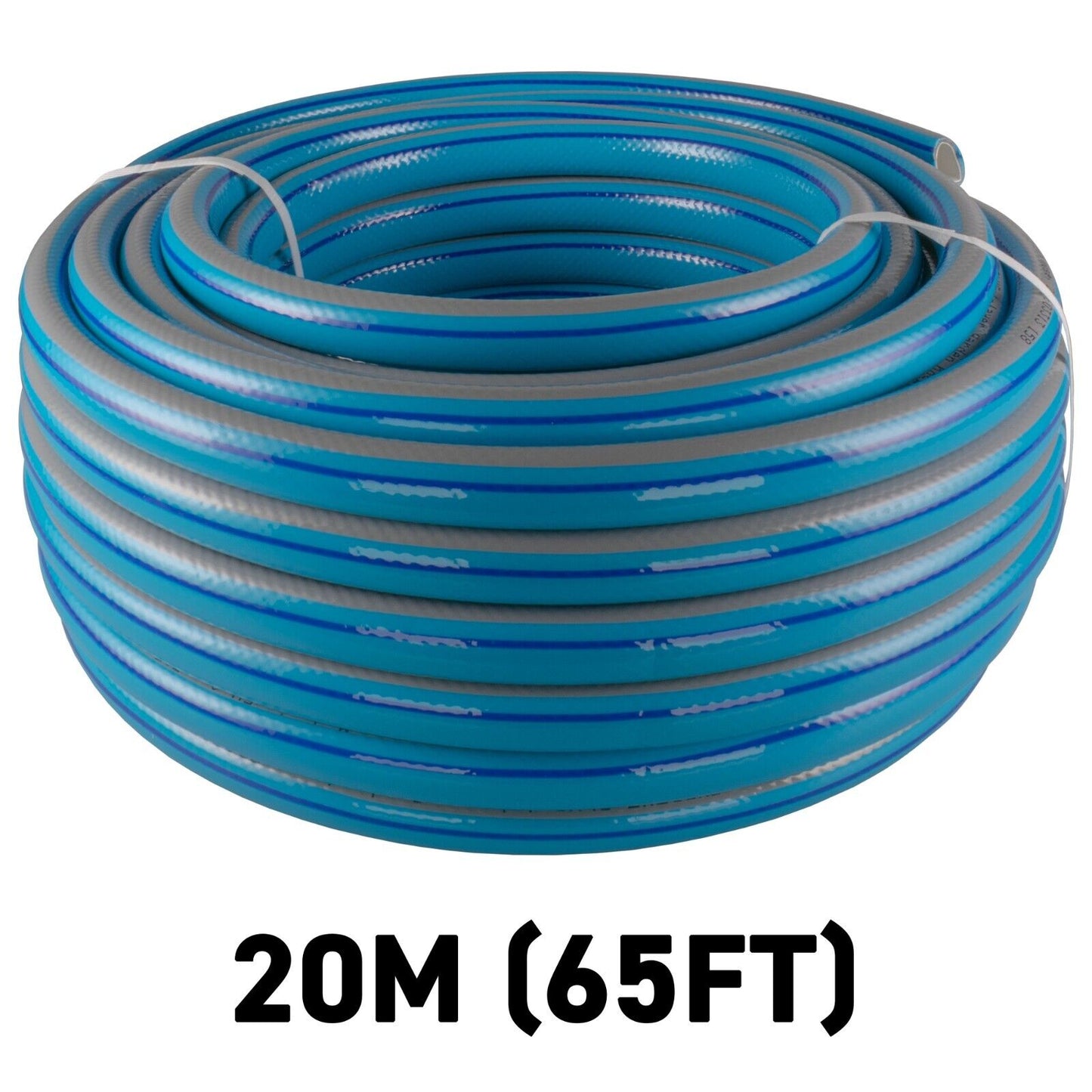 20m Blue Supreme+ 1/2″ Reinforced Garden Hose, 4-Layer