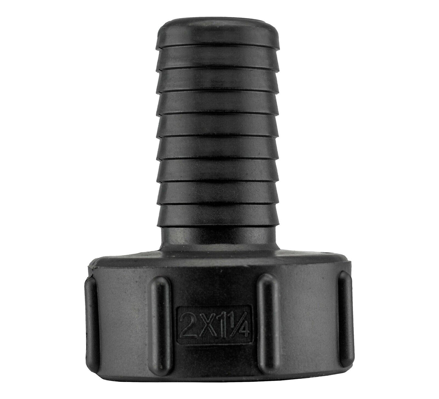 IBC S60X6 Tank Adapter, 60mm Coarse Thread to 1.25" (32mm) Barbed Hosetail