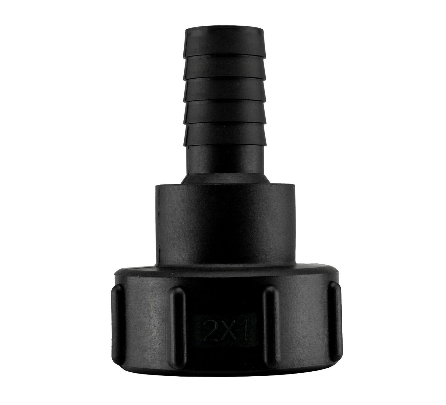 IBC S60X6 Tank Adapter, 60mm Coarse Thread to 1" (25mm) Barbed Hosetail