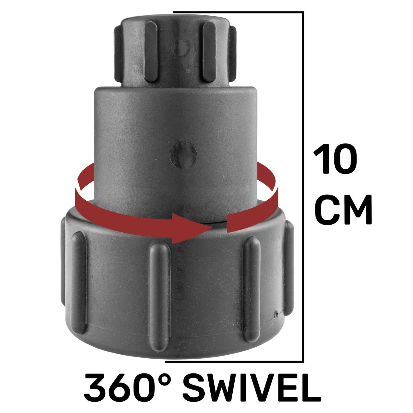 IBC 1/2" BSP Extender Fitting with Black Orange Dial Tap Quick Connect