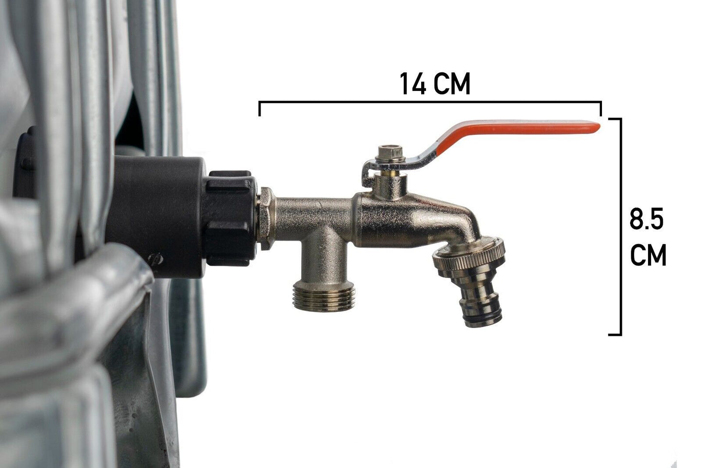 IBC Swivel Extender 1/2" BSP with Double Outlet Quick Connector Tap