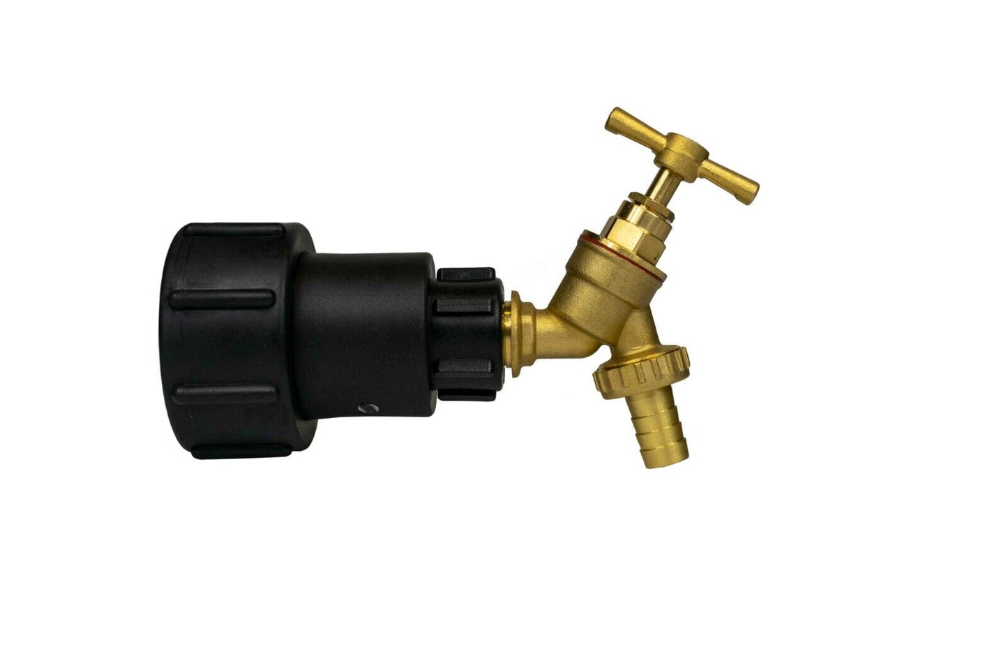 IBC S60X6 Extended Tank Adapter with Brass Bibtap Barbed Hosetail