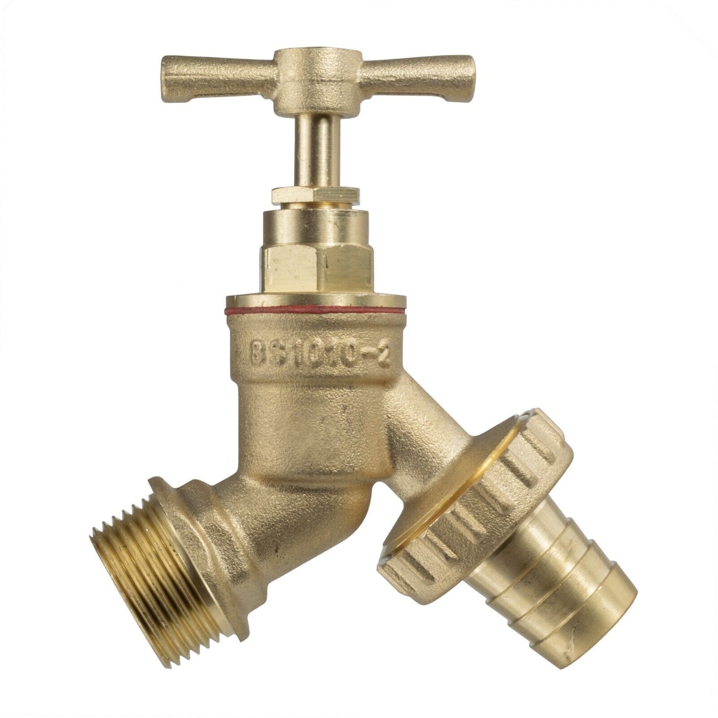 IBC S60X6 Extended Tank Adapter with Brass Bibtap Barbed Hosetail