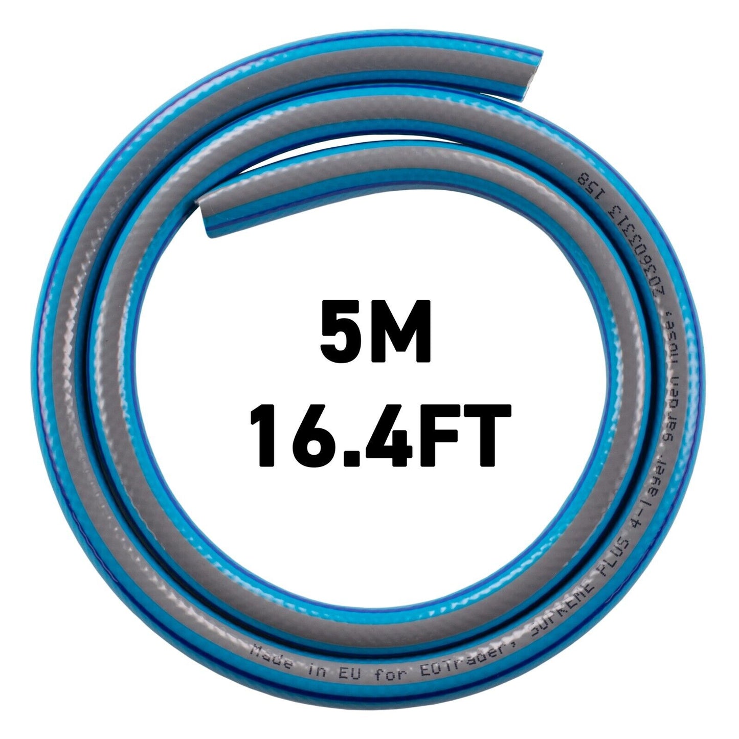 5m Blue Supreme+ 1/2″ Reinforced Garden Hose, 4-Layer