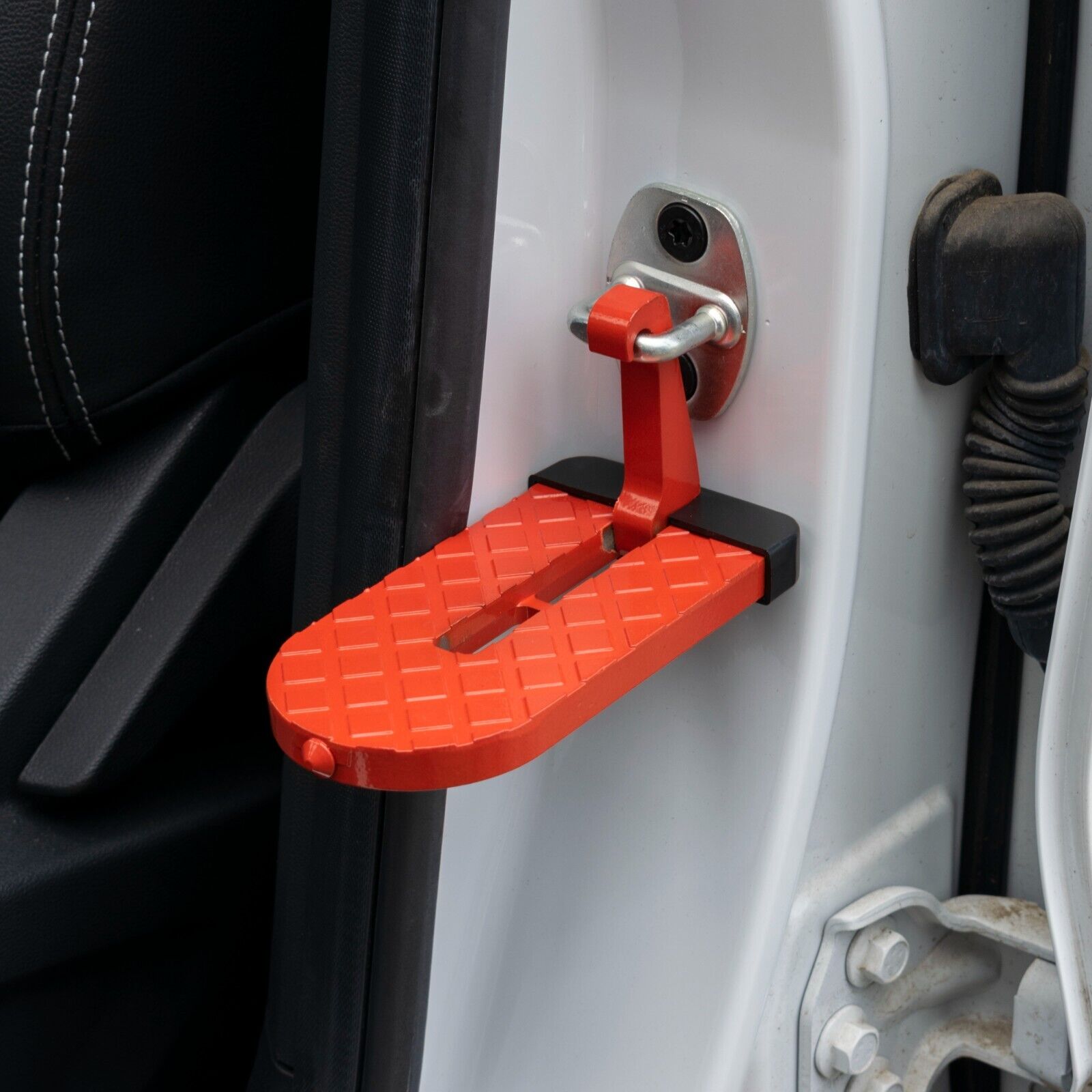 Hooke Road No-Drill Folding Step For Jeep & SUV - Easy Mount Foot Pedal Ladder