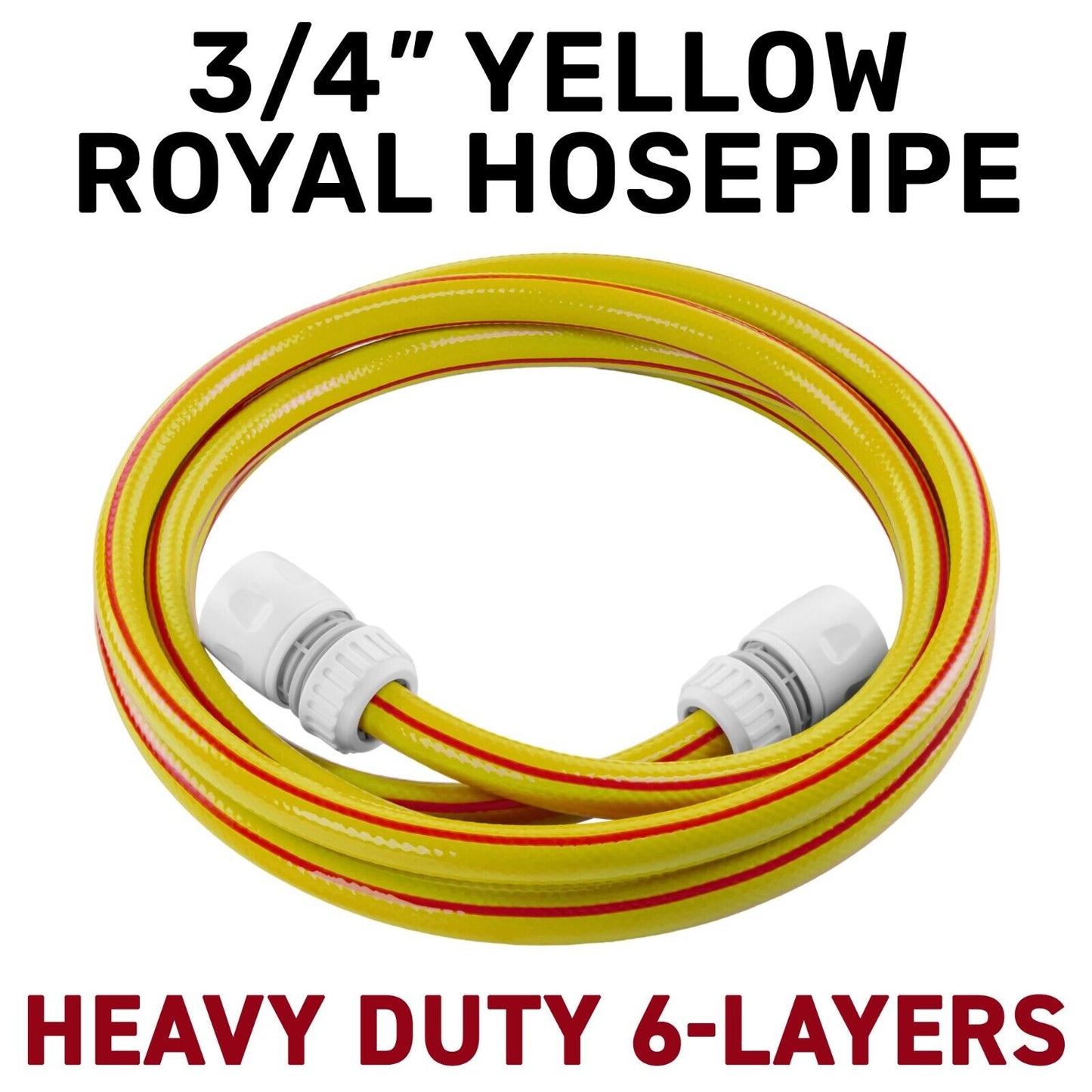 3/4" Royal Yellow Hosepipe Connection Set, 10m