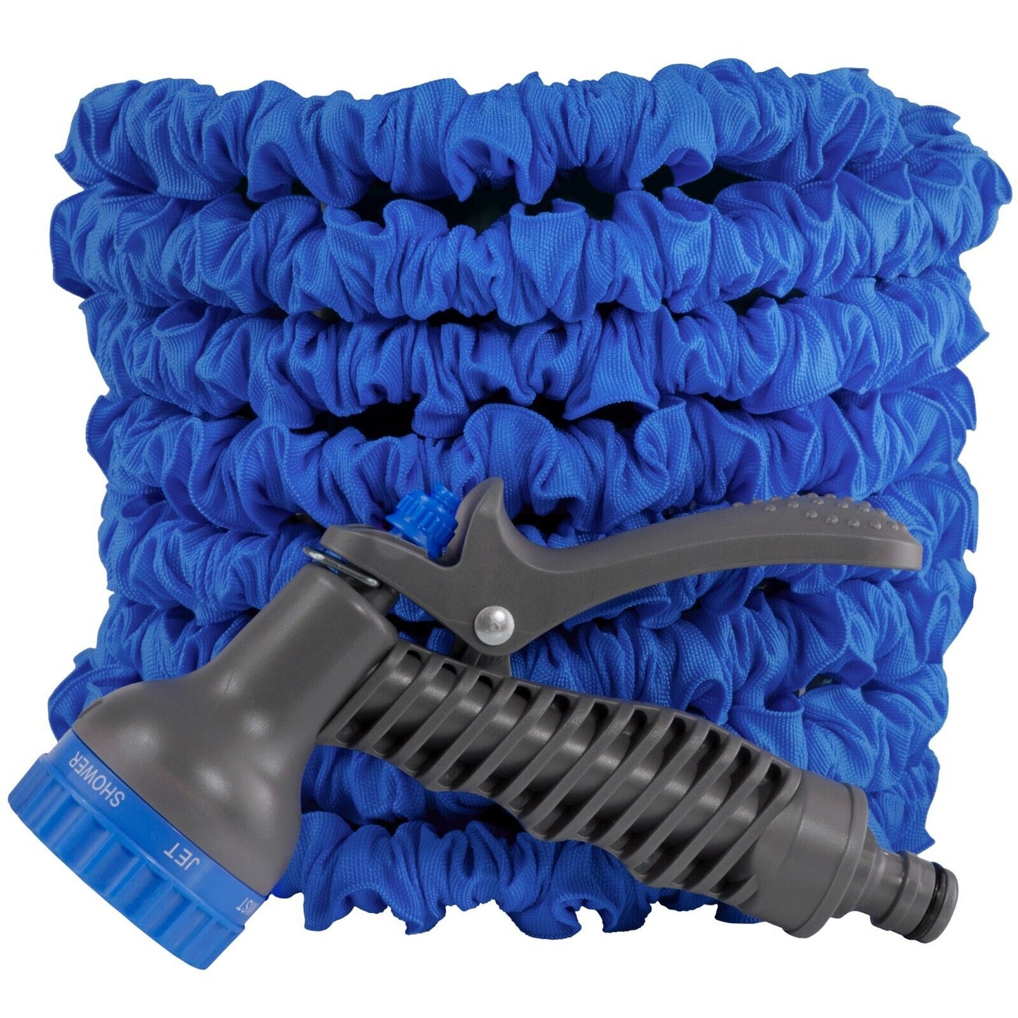 Blue Expandable Pressure Water Hose Set with Sprayer