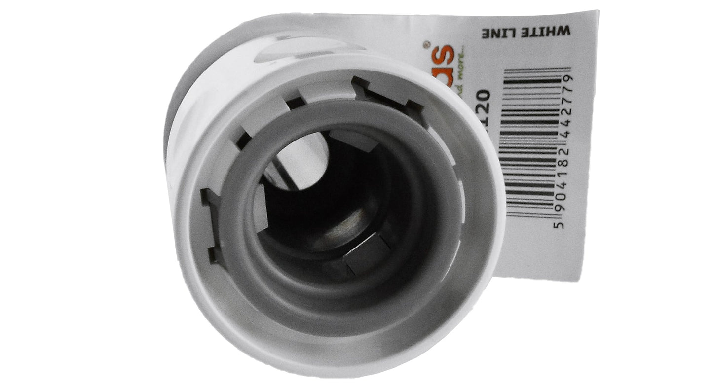 1/2" Female Hose Connector, White
